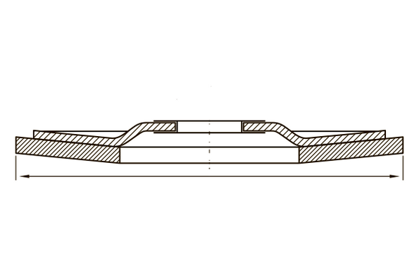 Falon-Tech ZA &Oslash; 125*22.2 (P40) Т29 (конічний) Круг корунд цирконію пелюстковий шліфувальний торцевий