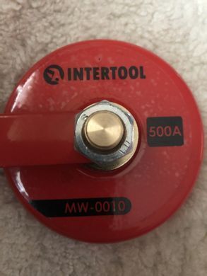 Контакт зварювальний магнітний з ручкою INTERTOOL Ф80 мм 500 А (клема маси магнітна)