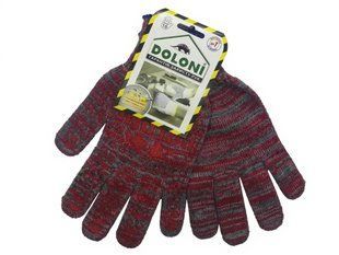 Перчатки "Круг", р-10, полиэстер: 30%, хлопок: 70%, красные, 10 пар/уп. Долони
