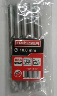 Сверло "10*87*133 мм" для металла HAISSER DIN 338 ц/х (уп. 5 шт)