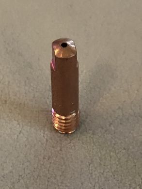 Наконечник мідний токоснімний на зварювальний напівавтомат Ф1, 2 мм М6 L = 25 мм (виробництва Китай)