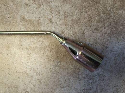 Пальник газовоздушний, металевий, збутовий на газоподібному паливі з важелем Ф9мм L470 мм (виробництво Китай)