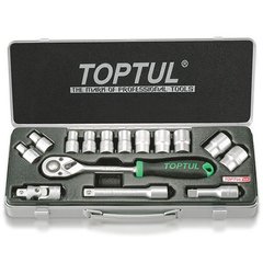 Набор инструмента TOPTUL 1/2" 15ед. (6-гр.) GCAD1502