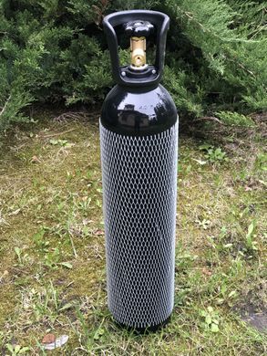 Баллон углекислотный НОВЫЙ (CO2) V-10л на тачке (подставке) и с редуктором баллонным углекислотным (производства Китай)