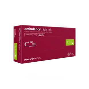 Перчатки латексные амбулаторные СИНИЕ Размер S. (Упаковка 25 шт.)