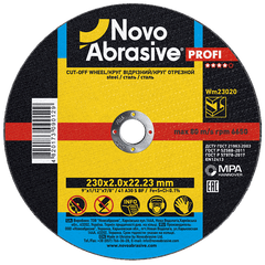 Круг отрезной по металлу NovoAbrasive Profi 230*2.0*22.23