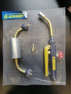 ГВ ДОНМЕТ 254 Ф6 Пальник ручний газовоздушний інжекторний на газоподібному паливі тип ГВ (харчах,3 наконечники)