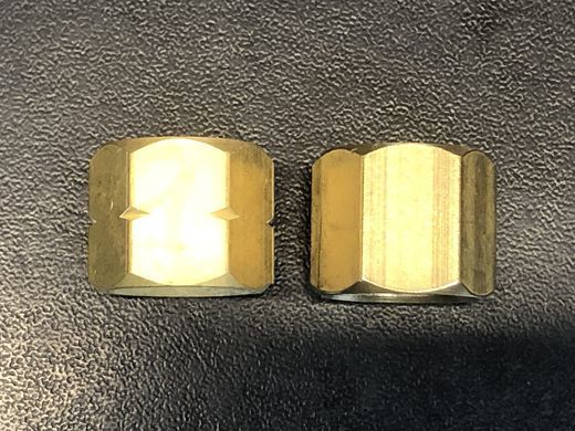 Гайка накидная М14х1,5/М14х1,5LH (латунная,шестигранная)
