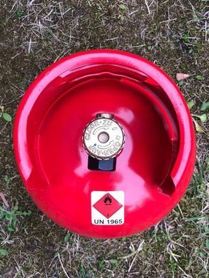 Металлический газовый пропановый баллон Safegas 12.3л (производство Польша) с Итальянским вентилем и предохранительным клапаном
