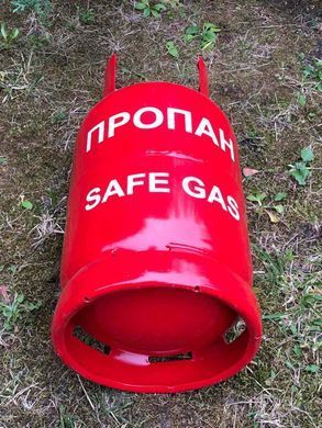 Металлический газовый пропановый баллон Safegas 12.3л (производство Польша) с Итальянским вентилем и предохранительным клапаном