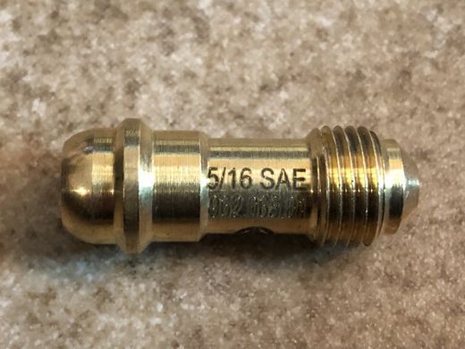 Ниппель комбинированный для опрессовки кондиционеров 5/16 SAE ДОНМЕТ (латунный) (фреон R410)